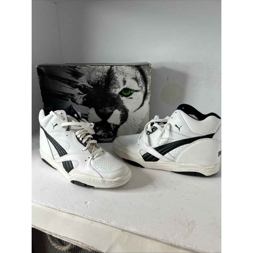 Puma Men's Basketball Vintage Attack Hi - High Tops Size 11 1/2 New White/Black